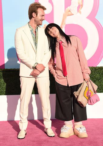 <p>TheMegaAgency</p> Billie Eilish and Finneas at the Los Angeles premiere of 'Barbie'