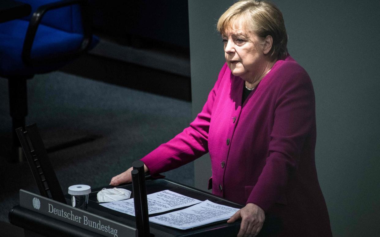 Angela Merkel has been criticised for her lacklustre handling of the pandemic - STEFANIE LOOS /AFP