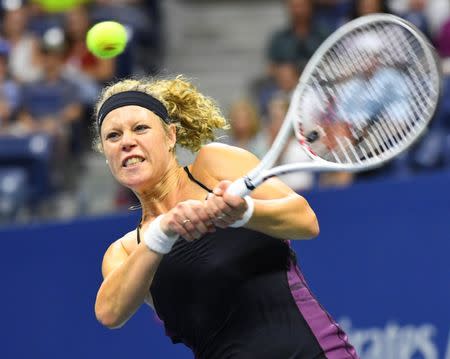 FILE PHOTO - Sept 3, 2016; New York, NY, USA; Laura Siegemund of Germany hits to Venus Williams of the USA on day six of the 2016 U.S. Open tennis tournament at USTA Billie Jean King National Tennis Center. Mandatory Credit: Robert Deutsch-USA TODAY Sports