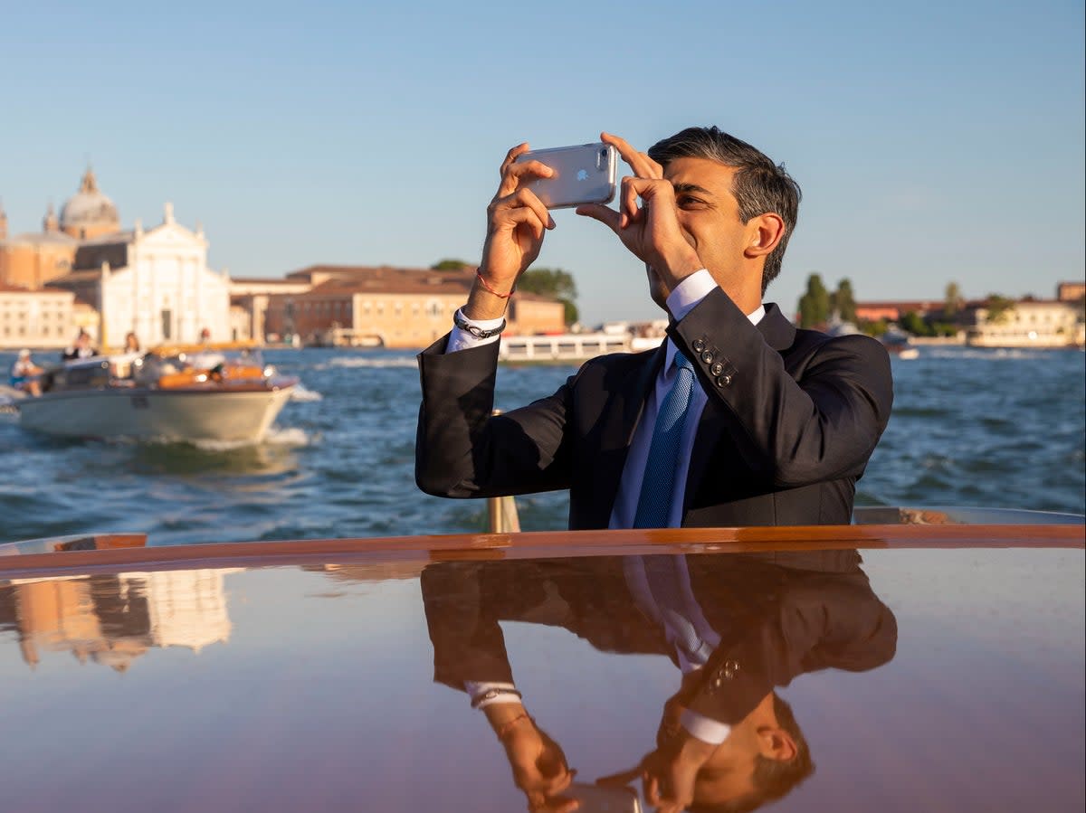 Rishi Sunak in Venice for G20 in July 2021 (Simon Walker/HM Treasury)