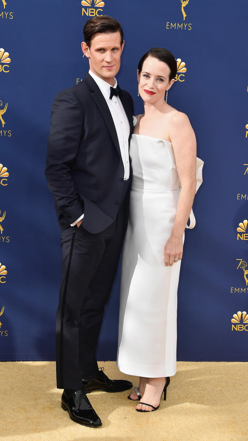 Matt Smith and Claire Foy at the 2018 Emmys