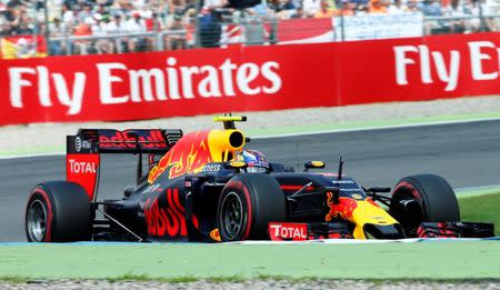 Germany Formula One - F1 - German Grand Prix 2016 - Hockenheimring, Germany - 31/7/16 - Red Bull Racing's Max Verstappen during the race. REUTERS/Ralph Orlowski