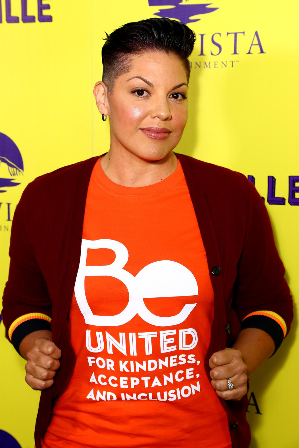 The "Grey's Anatomy" star <a href="http://www.newnownext.com/sara-ramirez-bisexual/10/2016/" target="_blank">came out as bi</a> ahead of 2016's National Coming Out Day in a speech addressing homeless LGBT youth in October.&nbsp;<br /><br />"[B]ecause of the intersections that exist in my own life: Woman, multi-racial woman, woman of color, queer, bisexual, Mexican-Irish American, immigrant, and raised by families heavily rooted in Catholicism on both my Mexican and Irish sides, I am deeply invested in projects that allow our youth&rsquo;s voices to be heard, and that support our youth in owning their own complex narratives so that we can show up for them in the ways they need us to.&rdquo;