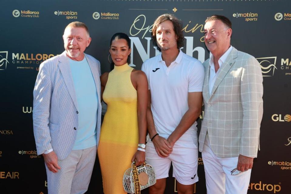 Boris Becker, Lilian de Carvalho Monteiro, Feliciano López y Edwin Weindorfer