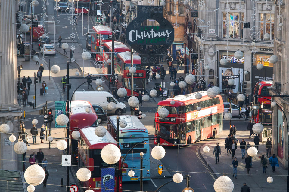 Oxford Street is currently busy with buses (Picture: PA)