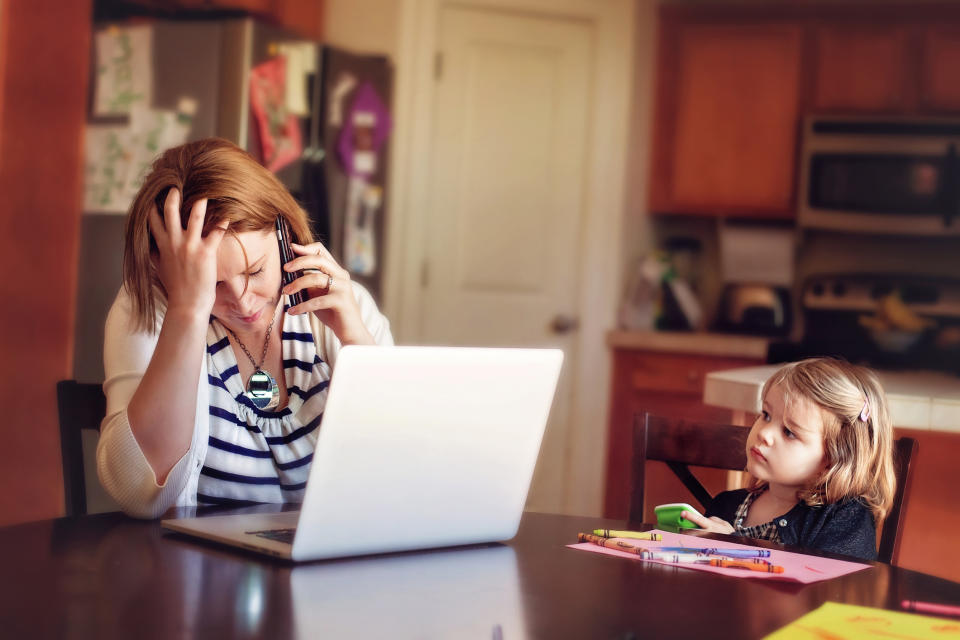 A new study has found children can pick up on parent stress even if they try to suppress it. (Getty Images)