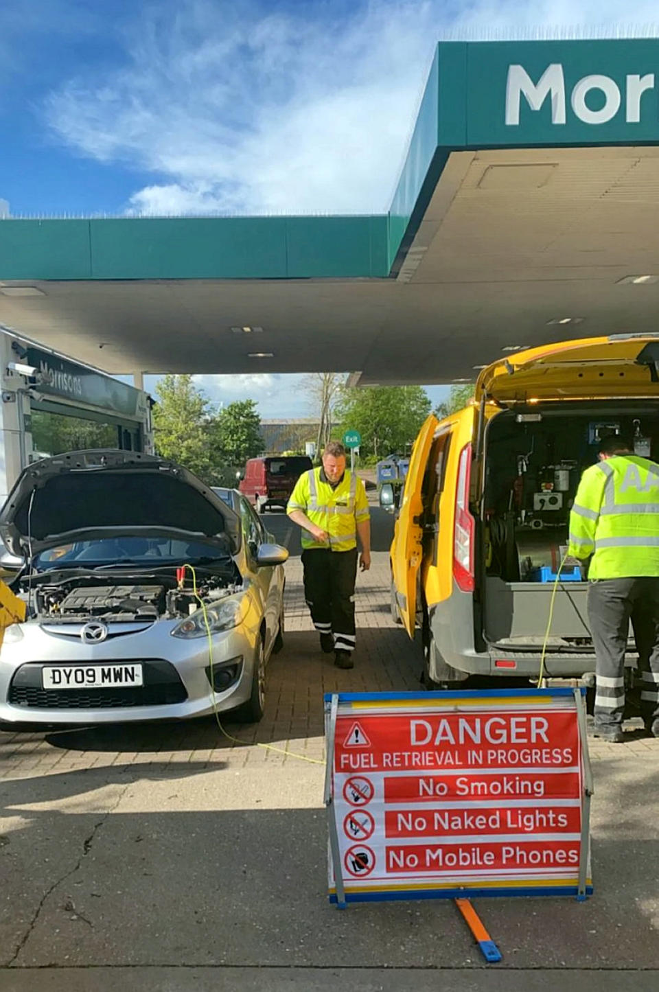 The broken down cars caused chaos in the local area.