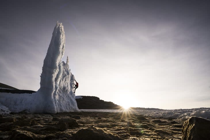 Ice climber on Kilimanjaro.