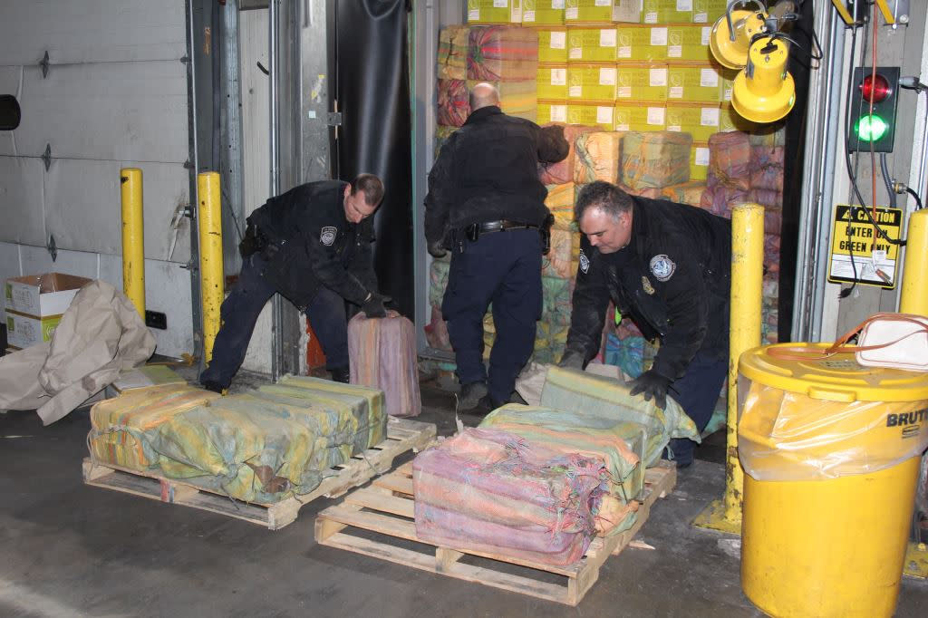 <em>Authorities seized a container packed with more than £100 million of cocaine destined for London (Picture: PA)</em>