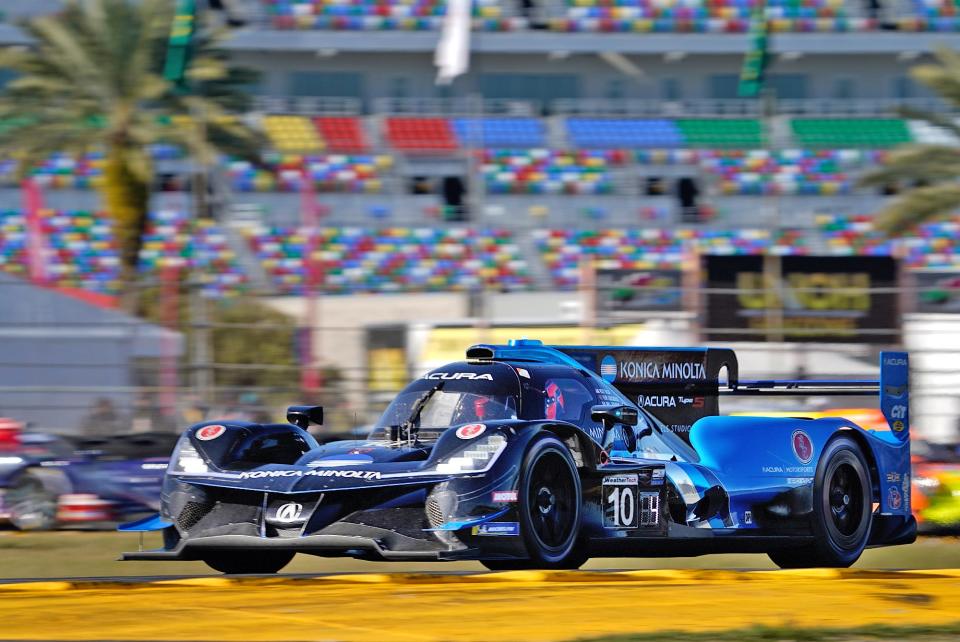 The No. 10 Wayne Taylor DPi won Sunday's Rolex 24 qualifier.