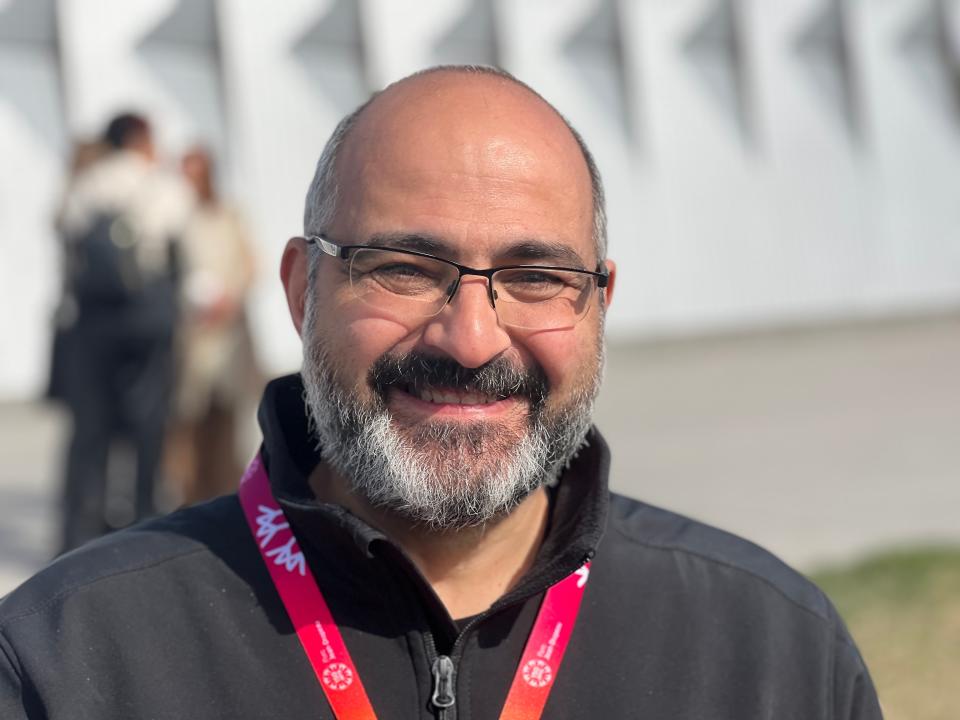 Olivier Hernandez, director of the Montreal Planetarium, in Montreal, Canada, on 8 April, 2024 (Simon Calder)