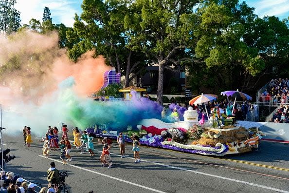 PASADENA, CALIFORNIA - JANUARY 01: The Visit Lauderdale float is seen at the 135th Rose Parade Presented by Honda on January 01, 2024 in Pasadena, California. (Photo by Jerod Harris/Getty Images)