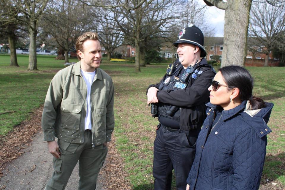 Priti Patel MP with Olly Murs (Priti Patel / X)