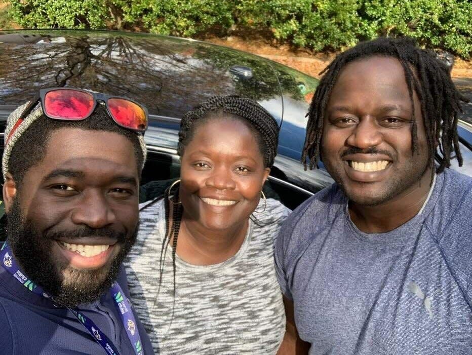 Irvo Otieno, right, is shown in this undated photo with his brother, Leon Oschieng, and mother, Caroline Ouko. Seven Henrico County sheriff's deputies and three Central State Hospital employees have been charged with second-degree murder in the death of Otieno March 6, 2023 in an admissions area of the hospital.