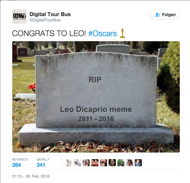 Damit dürfen wir die endlosen Leo-Memes wohl endlich begraben. (Foto: twitter.com/digitaltourbus)