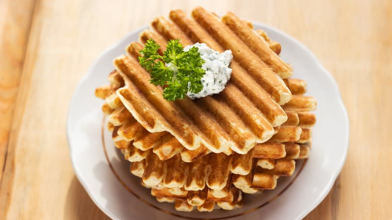 Mashed potato waffles