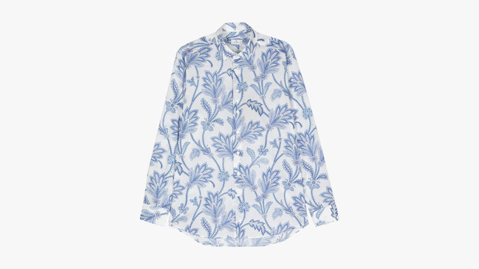 Etro Floral-Print Cotton Shirt