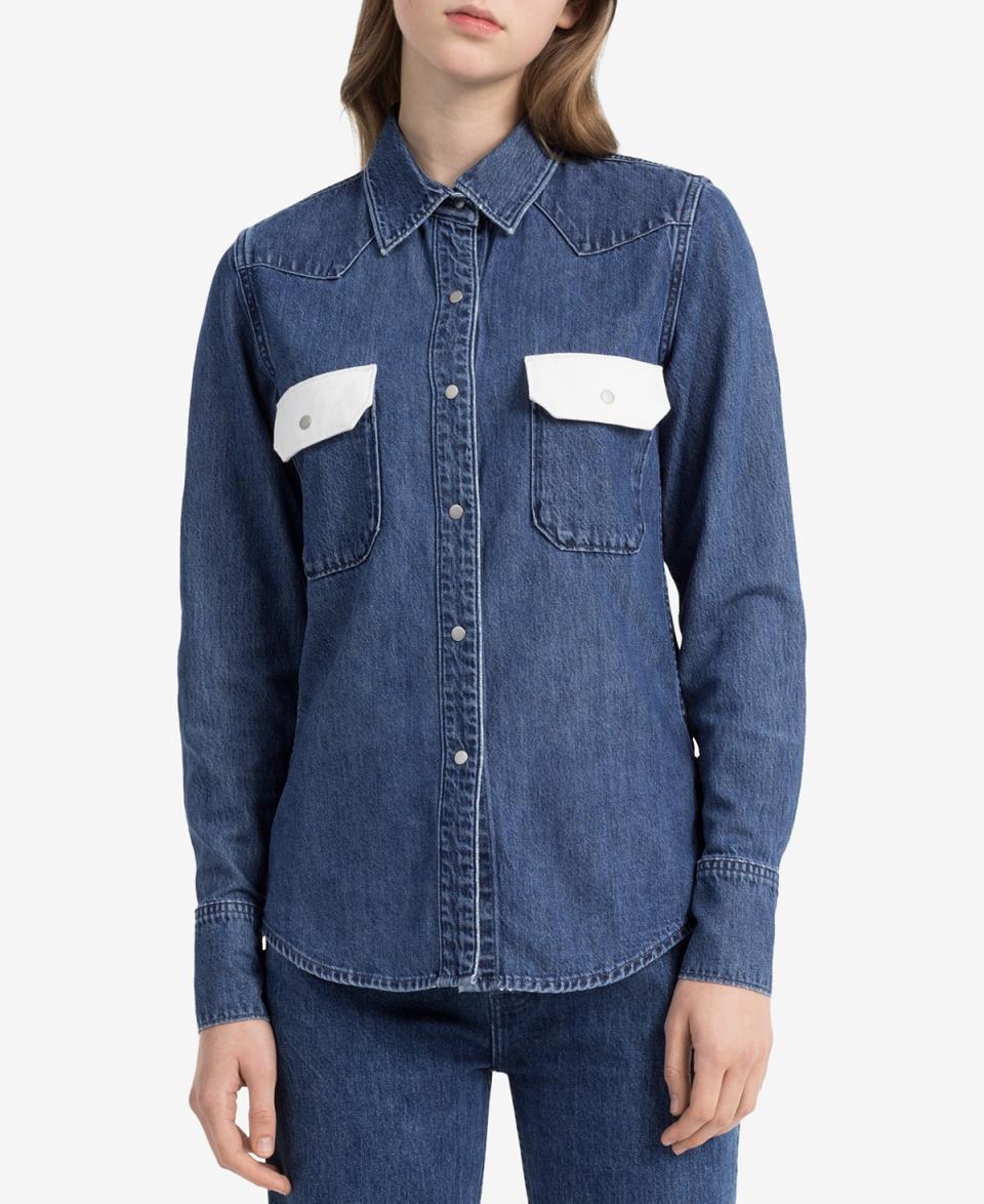 <p>Cotton Western Shirt, $83 (on sale with code: VIP, valid until March 25 only, orig. $118), <a rel="nofollow noopener" href="https://www.macys.com/shop/product/calvin-klein-jeans-cotton-western-shirt?ID=5741094&CategoryID=255#fn=sp%3D1%26spc%3D4061%26ruleId%3D78%7CBOOST%20SAVED%20SET%26kws%3Dcalvin%20klein%26ackws%3Dcalv%26searchType%3Dac%26searchPass%3DexactMultiMatch%26slotId%3D10" target="_blank" data-ylk="slk:macys.com;elm:context_link;itc:0;sec:content-canvas" class="link ">macys.com</a> </p>