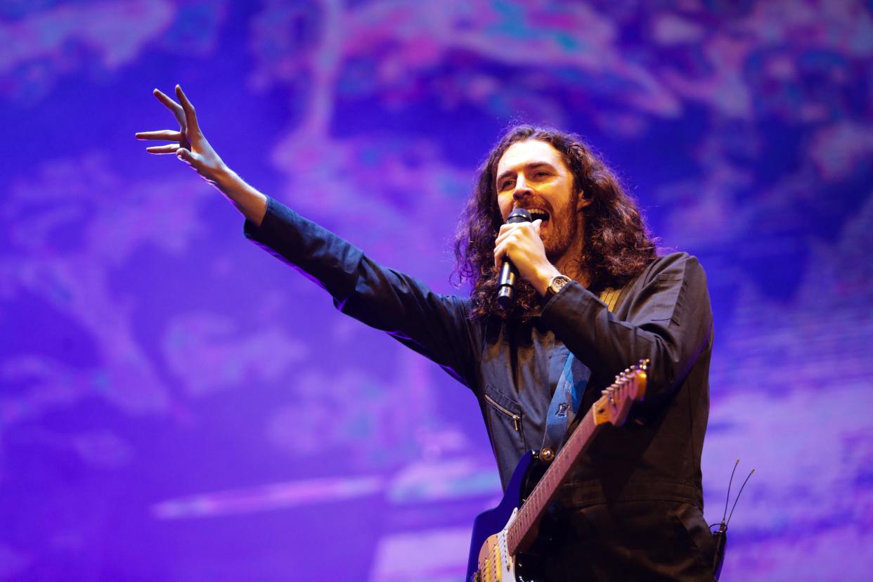 Irish musician Hozier performs at the Estéreo Picnic Festival in Colombia on March 21, 2024.