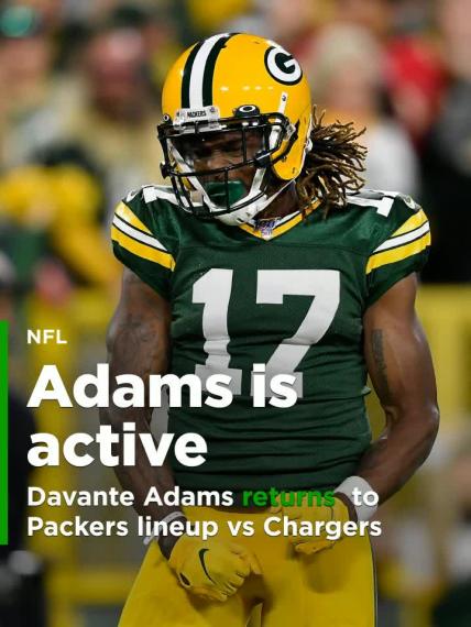 Davante Adams returns to Packers lineup