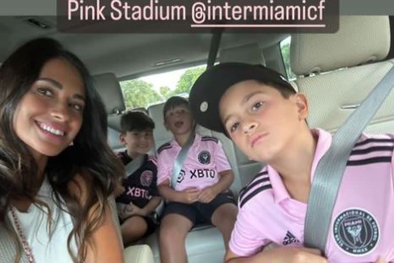 La historia que compartió Antonela Roccuzzo camino al estadio con sus hijos