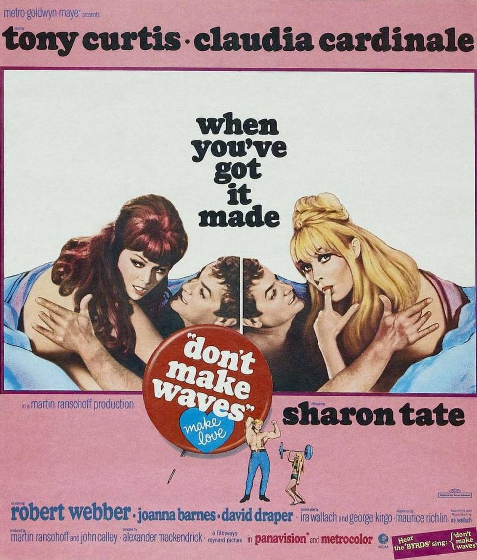 This photo shows a poster for “Don’t Make Waves,” for which the Myrtle Beach Base Recreation Center will have a free screening at 1 p.m. Friday, June 9 – 50 years to the day since the MGM movie had its world premiere at the former Rivoli Theatre, in downtown Myrtle Beach, during the 1967 Sun Fun Festival. Admission is free. Details at 843-918-2380.