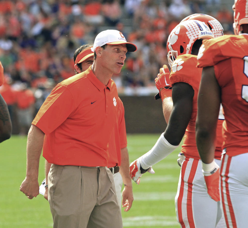 Clemson defensive coordinator Brent Venables is due for a head coaching job of his own. When will it happen? (AP file photo)