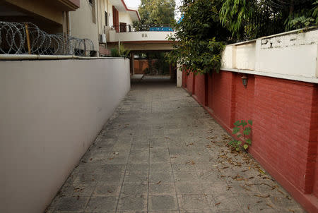 A view of the driveway of the home rented by a North Korean diplomat which was robbed last month available for rent in Islamabad, Pakistan November 6, 2017. REUTERS/Caren Firouz