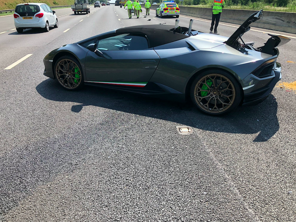 The brand new supercar is estimated to be worth £200,000. (WYP Roads Policing Unit/PA)