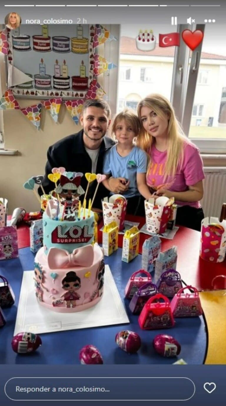 Wanda Nara y Mauro Icardi se reunieron por el cumpleaños de su hija