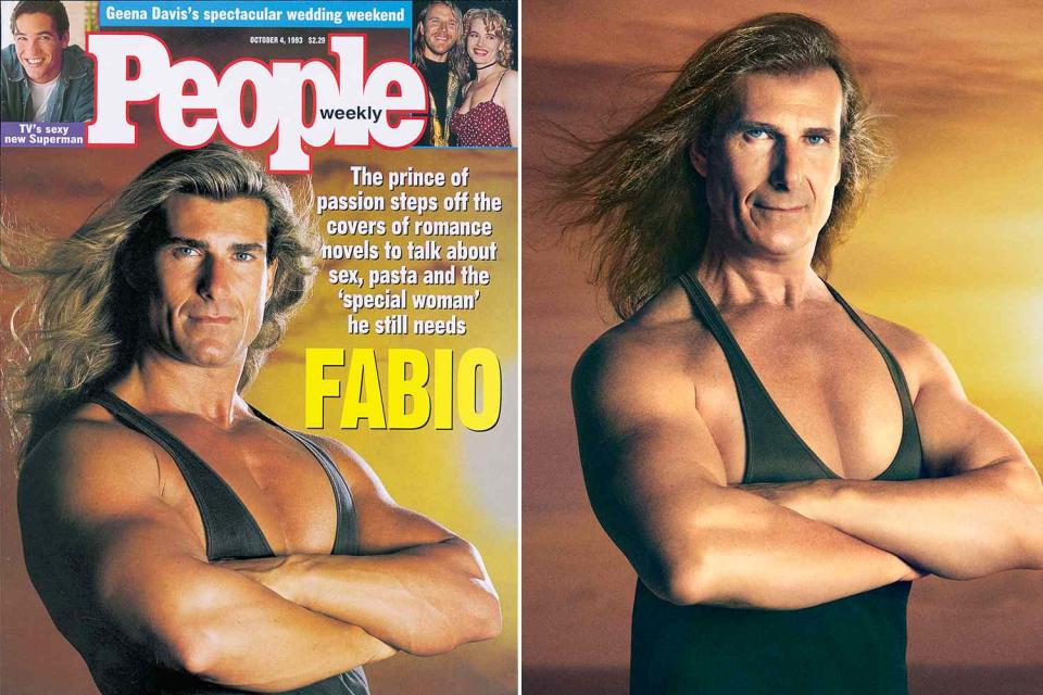 <p><a href="https://www.instagram.com/jeffmintonphoto/">Jeff Minton</a></p> Fabio in 1993, left, and in 2022 at right