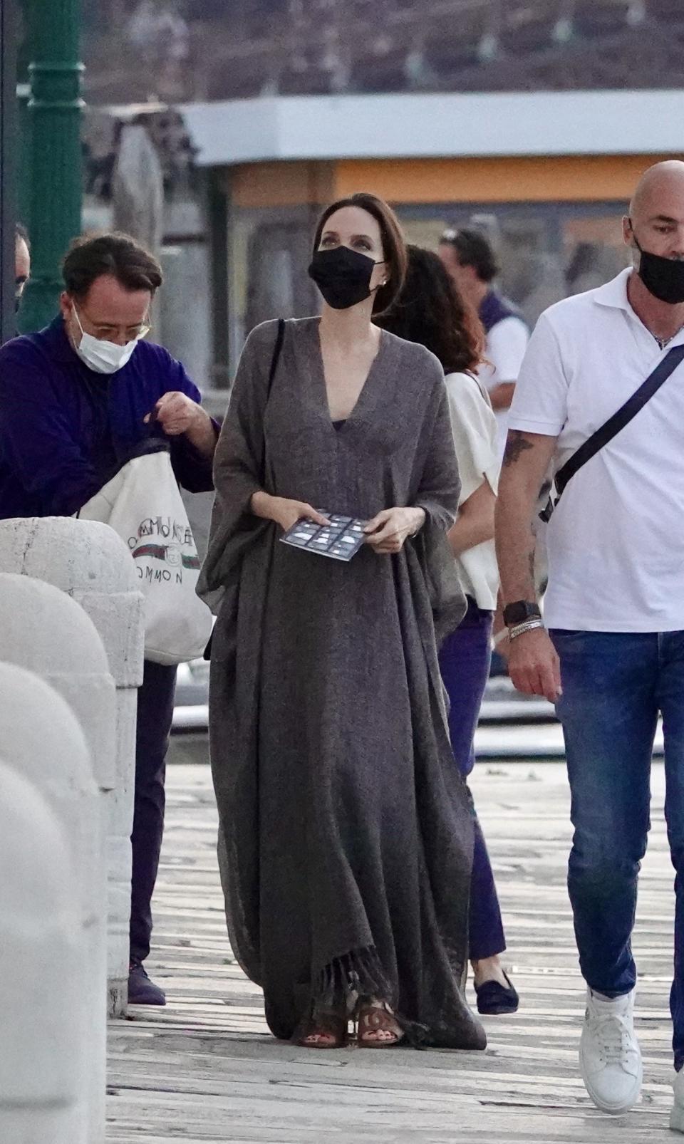 Angelina Jolie visits Venice, Italy on July 30, 2021. - Credit: AbacaPress / SplashNews.com