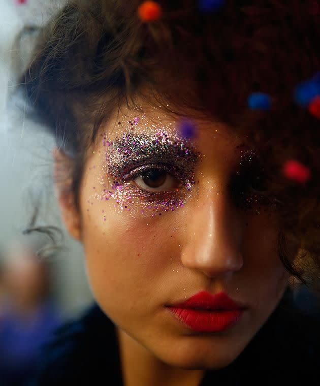 The dazzling make-up at Romance Was Born.