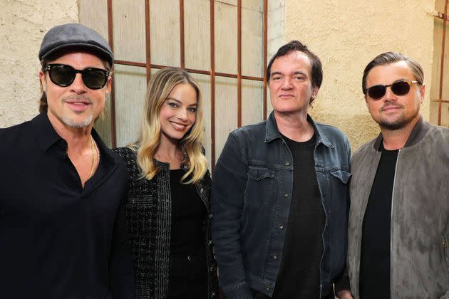 <p>Brad Pitt, Leonardo DiCaprio, Margot Robbie et Quentin Tarantino.</p>