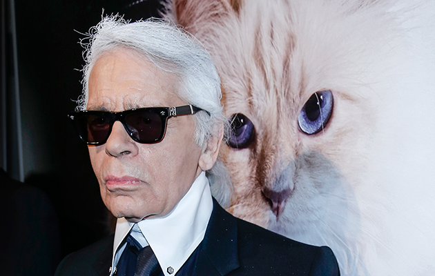 Karl Lagerfeld and his cat Choupette.