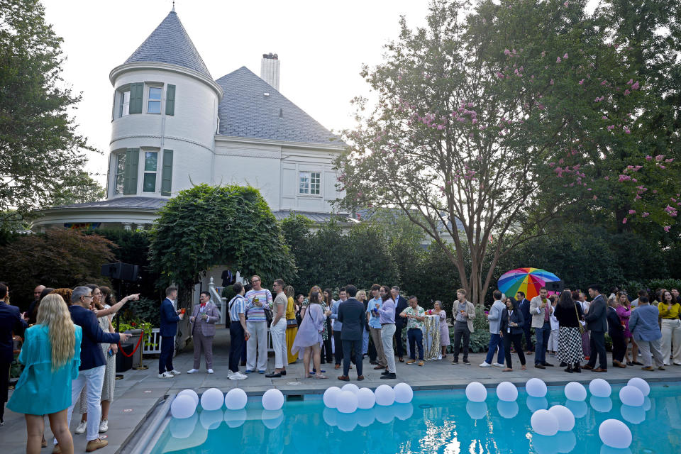 Guests attend a Pride event hosted by Kamala Harris in Washington, D.C. (Tasos Katopodis / Getty Images for GLAAD)