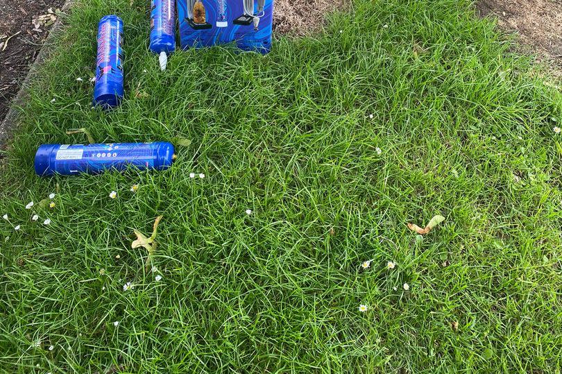 Concerns have been raised about discarded nitrous oxide cannisters near King George V Stadium -Credit:Submitted