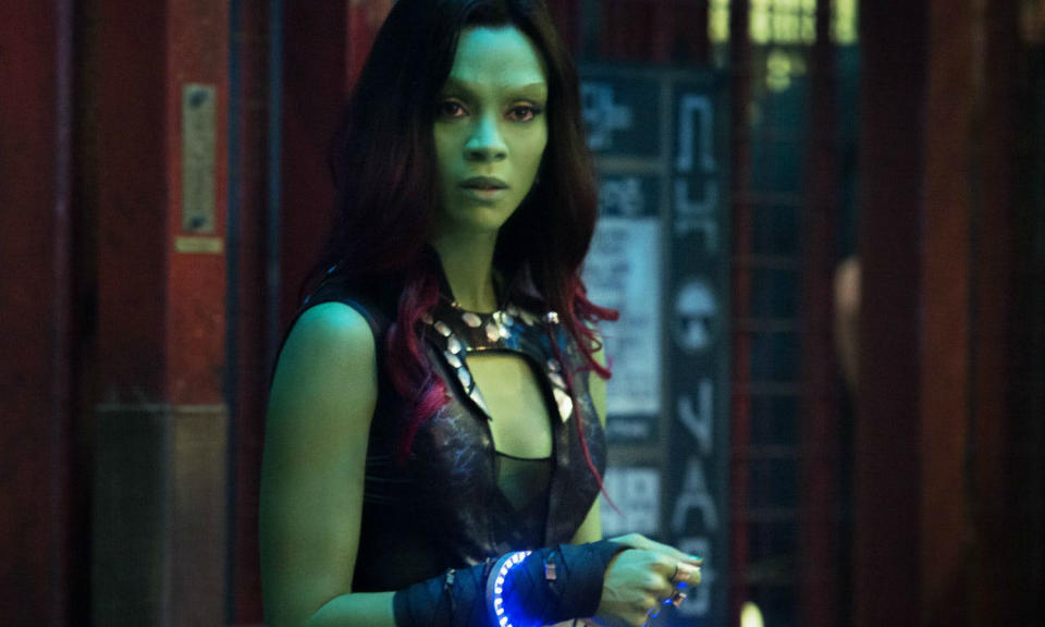 <p><span><strong>Played by:</strong> Zoe Sladana</span><br><strong>Last appearance: </strong><i><span>Guardians of the Galaxy Vol. 2</span></i><br><span><strong>What’s she up to?</strong> Gamora and her sister Nebula are now on good terms after teaming up against Ego in <em>Vol. 2</em>. She asks Nebula to stay and help save other daughters of Thanos from going through what they did. Gamora also tells Peter that she does like him too, so it looks like their romance is heating up.</span> </p>