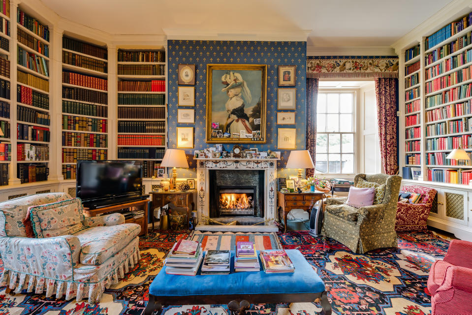 <p>Current owner, Lady Patricia Boyd says: “I do like bright, warm colours. The library is probably my favourite room in the house. It’s very adaptable.” </p>