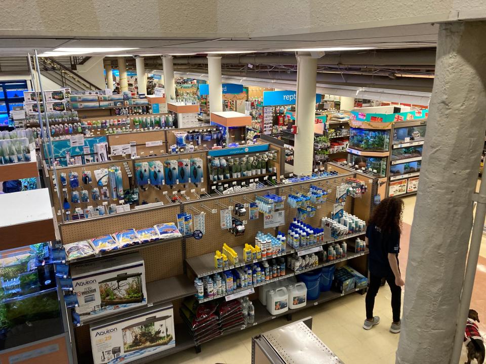 An aerial view of the second floor of Petco.