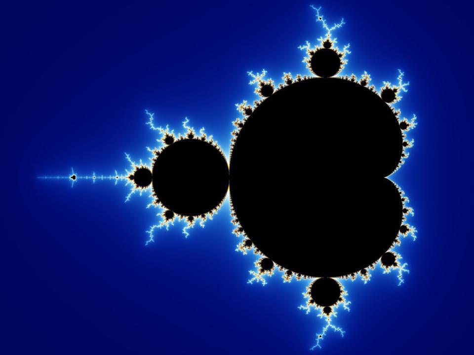 A diagram of the Mandelbrot set.