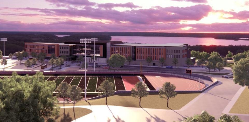 A rendering of the proposed new Diman school building.