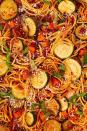 <p>Vegetable <a href="https://www.delish.com/uk/cooking/recipes/a28841234/three-ingredient-spaghetti-recipe/" rel="nofollow noopener" target="_blank" data-ylk="slk:spaghetti;elm:context_link;itc:0;sec:content-canvas" class="link ">spaghetti</a> is the perfect way to use up leftover veggies. Use whatever you have on hand, don't feel married to these specific ones. They are just a good starting point. </p><p>Get the <a href="https://www.delish.com/uk/cooking/recipes/a30604939/vegetable-spaghetti-pasta-recipe/" rel="nofollow noopener" target="_blank" data-ylk="slk:Vegetable Spaghetti;elm:context_link;itc:0;sec:content-canvas" class="link ">Vegetable Spaghetti</a> recipe.</p>