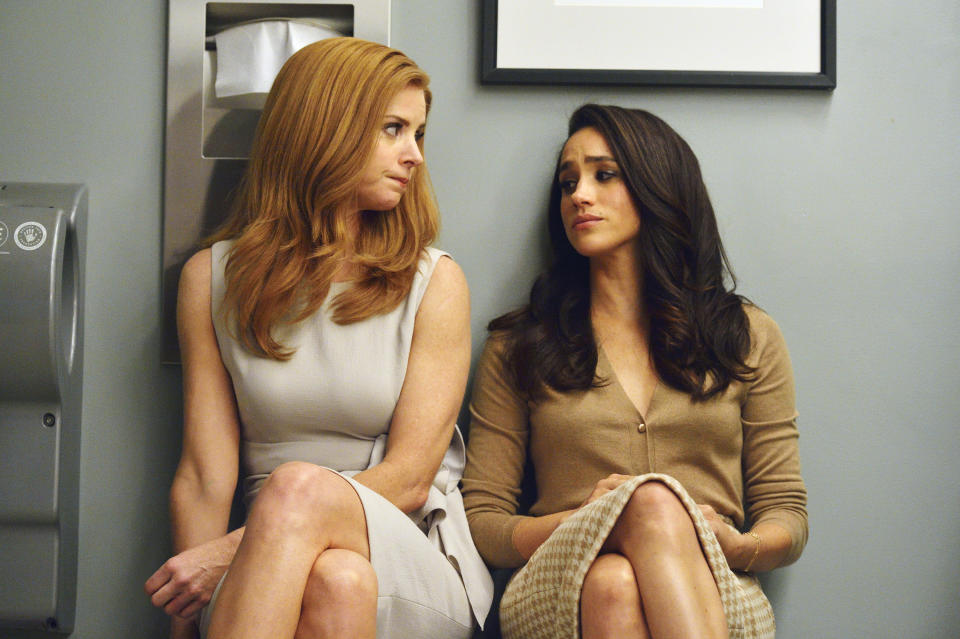 Sarah Rafferty and Meghan became friends while starring in Suits together. Source: Getty