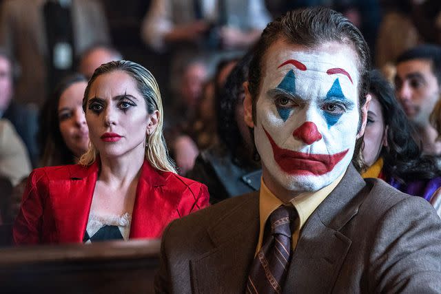 <p>Niko Tavernise</p> Lady Gaga and Joaquin Phoenix in 'Joker: Folie À Deux'