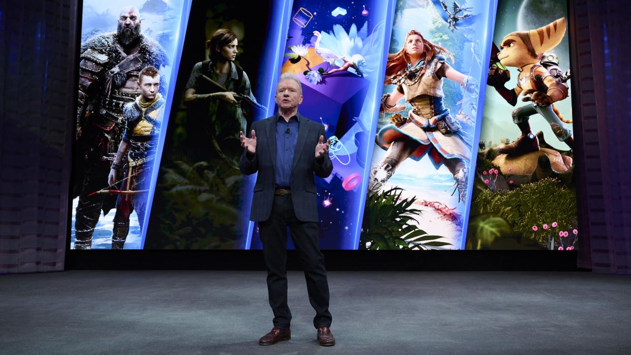  Jim Ryan, president and chief executive officer of Sony Interactive Entertainment Inc., speaks during a press event at the 2023 CES event in Las Vegas, Nevada, US, on Wednesday, Jan. 4, 2023. For the first time, CES has a theme: how technology is addressing the world's biggest challenges. 