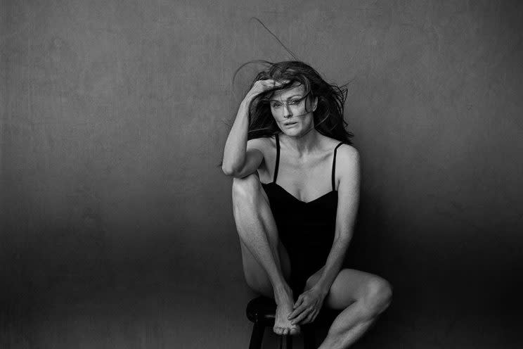 Julianne Moore, bare-faced and beautiful. Photo: Pirelli/Peter Lindbergh