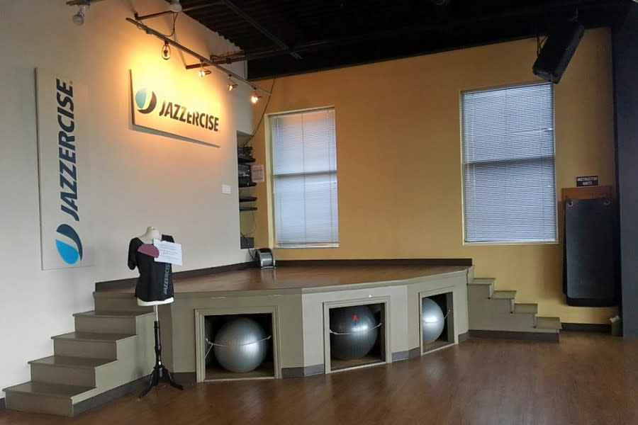 <b>Photo: jazzercise charlotte fitness center/<a href="https://yelp.com/biz_photos/jazzercise-charlotte-fitness-center-charlotte?utm_campaign=00767b8d-007d-41d3-a363-d24619bcfeae%2C0a22b4c4-9af8-4d20-a55f-c12469922f45&utm_medium=81024472-a80c-4266-a0e5-a3bf8775daa7" rel="nofollow noopener" target="_blank" data-ylk="slk:Yelp;elm:context_link;itc:0;sec:content-canvas" class="link ">Yelp</a></b>