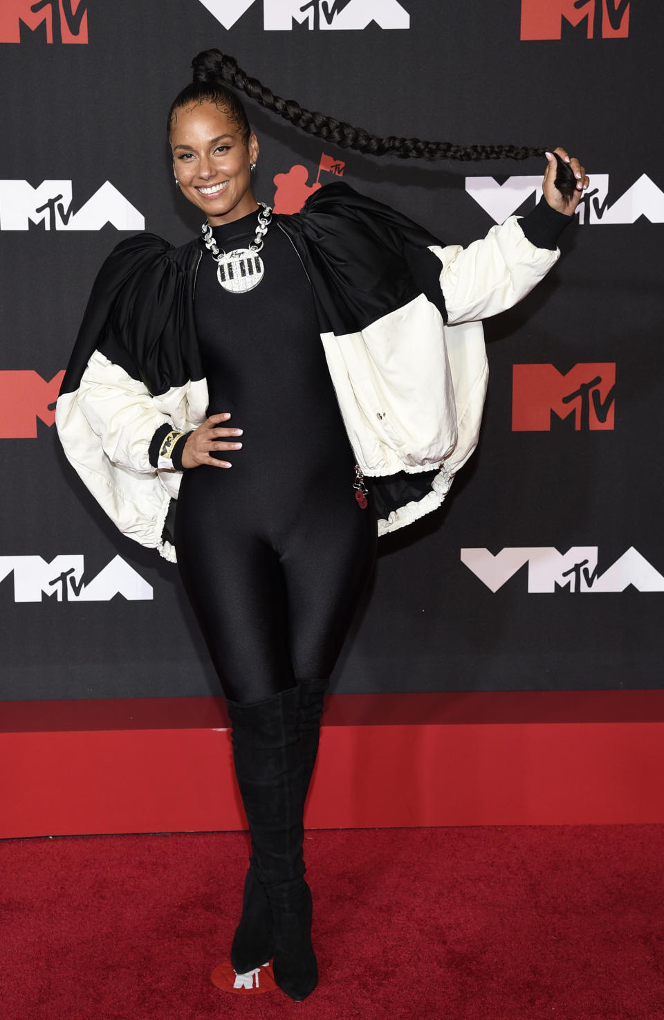 FILE - Alicia Keys arrives at the MTV Video Music Awards on Sept. 12, 2021, in New York. Keys turns 42 on Jan 25. (Photo by Evan Agostini/Invision/AP, File)