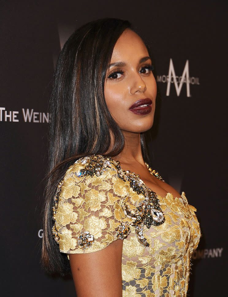 Kerry Washington at the 2017 Weinstein Company and Netflix Golden Globes after party.